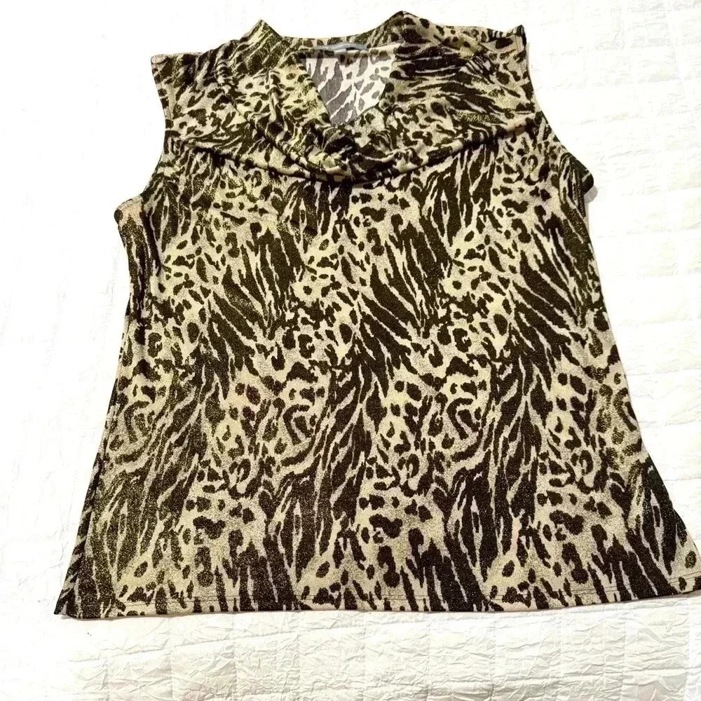 My Collection Leopard Gold Top - Size Meduim